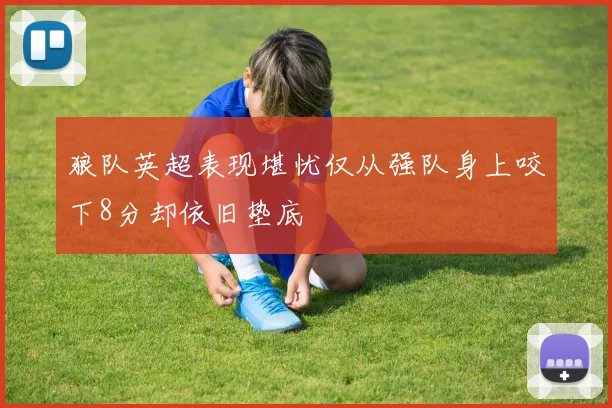 狼队英超表现堪忧仅从强队身上咬下8分却依旧垫底